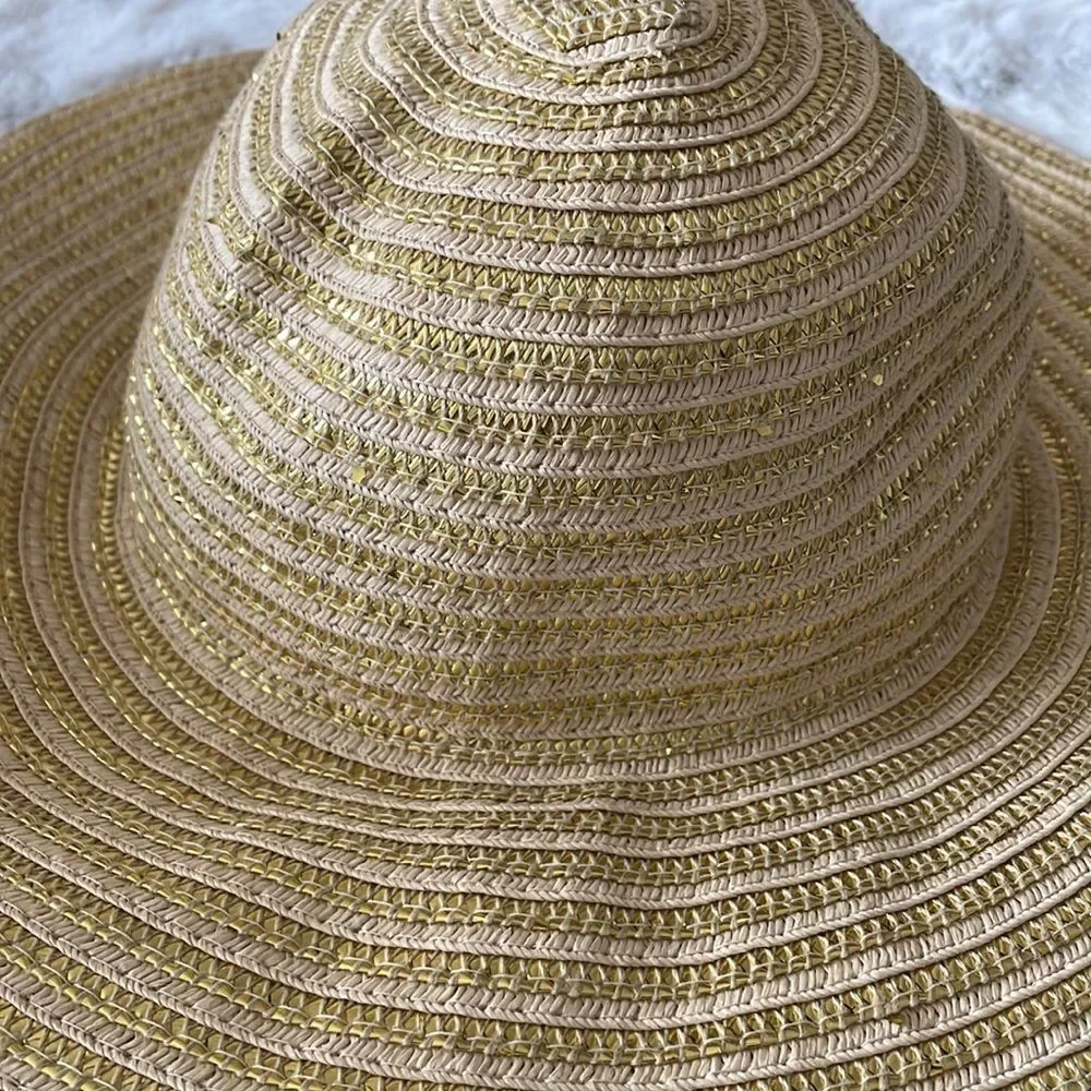 Gymboree beach vacation travel sun summer hat neutral color one size